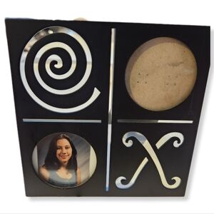 Modern contemporary picture frame with cut out detail in Flat Black